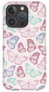 Pink Butterfly Pattern - Phone Case