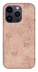 Pink Desert Leaf Pattern - Phone Case
