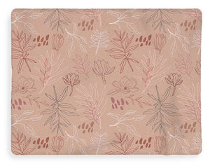 Pink Desert Leaf Pattern - Blanket