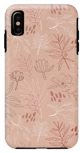 Pink Desert Leaf Pattern - Phone Case