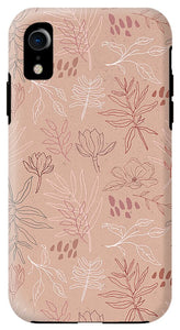 Pink Desert Leaf Pattern - Phone Case