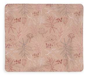 Pink Desert Leaf Pattern - Blanket