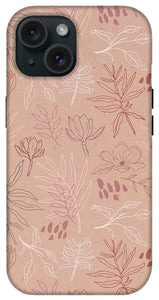 Pink Desert Leaf Pattern - Phone Case