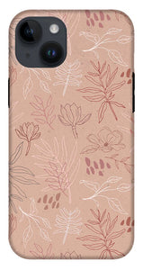 Pink Desert Leaf Pattern - Phone Case
