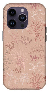 Pink Desert Leaf Pattern - Phone Case