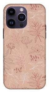 Pink Desert Leaf Pattern - Phone Case