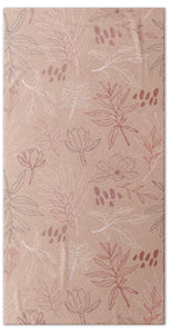 Pink Desert Leaf Pattern - Beach Towel