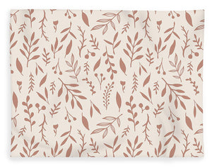 Pink Falling Leaves Pattern - Blanket