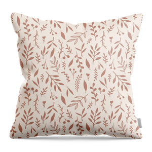 Pink Falling Leaves Pattern - Throw Pillow