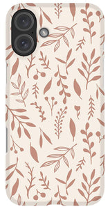 Pink Falling Leaves Pattern - Phone Case