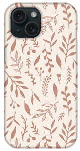 Pink Falling Leaves Pattern - Phone Case