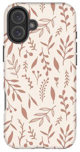 Pink Falling Leaves Pattern - Phone Case
