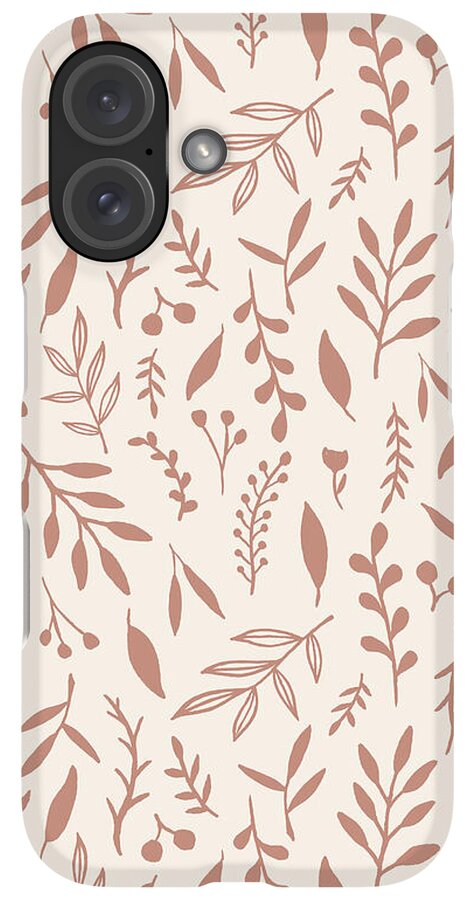 Pink Falling Leaves Pattern - Phone Case
