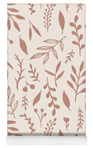 Pink Falling Leaves Pattern - Yoga Mat