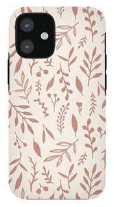 Pink Falling Leaves Pattern - Phone Case