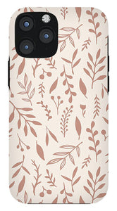 Pink Falling Leaves Pattern - Phone Case