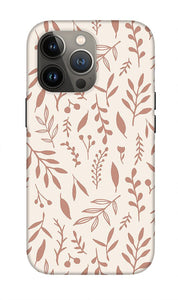 Pink Falling Leaves Pattern - Phone Case