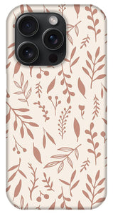 Pink Falling Leaves Pattern - Phone Case