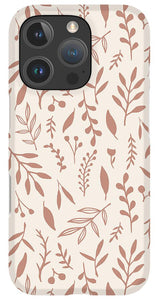 Pink Falling Leaves Pattern - Phone Case