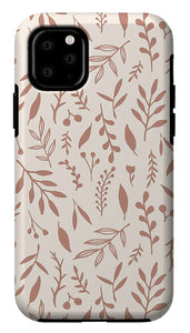 Pink Falling Leaves Pattern - Phone Case