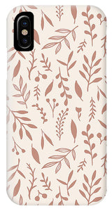 Pink Falling Leaves Pattern - Phone Case
