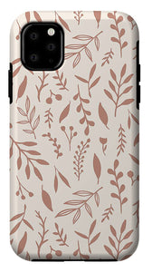 Pink Falling Leaves Pattern - Phone Case
