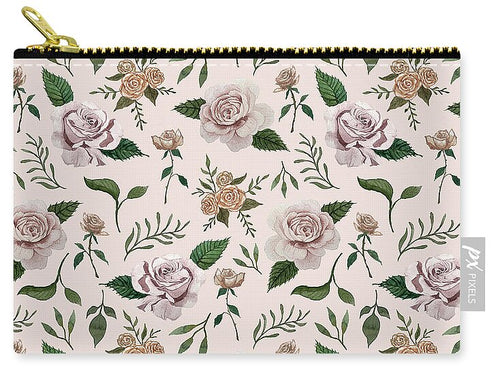 Pink Roses Pattern - Zip Pouch