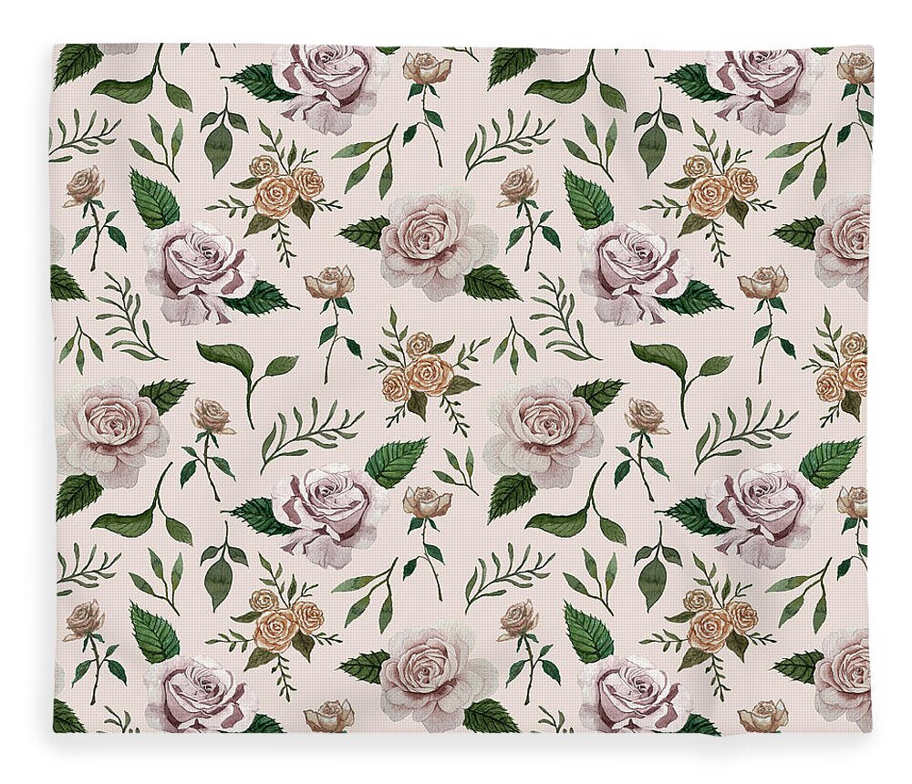 Pink Roses Pattern - Blanket