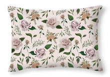 Load image into Gallery viewer, Pink Roses Pattern - Throw Pillow