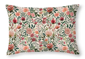 Pink Spring Flowers - Throw Pillow