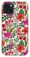 Load image into Gallery viewer, Pink Tropical Flower Pattern - Phone Case