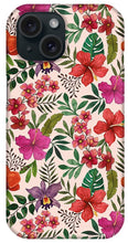 Load image into Gallery viewer, Pink Tropical Flower Pattern - Phone Case
