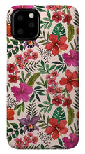 Load image into Gallery viewer, Pink Tropical Flower Pattern - Phone Case