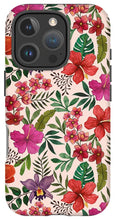 Load image into Gallery viewer, Pink Tropical Flower Pattern - Phone Case