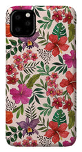 Load image into Gallery viewer, Pink Tropical Flower Pattern - Phone Case