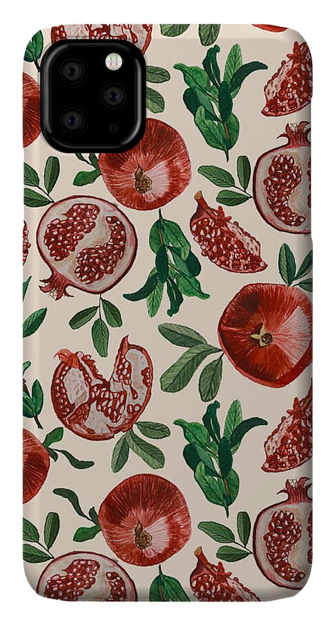 Pomegranate Pattern - Phone Case Lauren Ullrich Art Pomegranate Pattern - Phone Case Lauren Ullrich Art