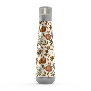 Fall Pumpkins, Flowers and Leaves Peristyle Water Bottle