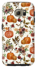 Load image into Gallery viewer, Pumpkin and Fall Flowers Pattern  - Phone Case