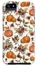 Load image into Gallery viewer, Pumpkin and Fall Flowers Pattern  - Phone Case