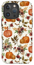 Load image into Gallery viewer, Pumpkin and Fall Flowers Pattern  - Phone Case