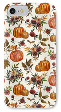 Load image into Gallery viewer, Pumpkin and Fall Flowers Pattern  - Phone Case