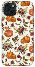 Load image into Gallery viewer, Pumpkin and Fall Flowers Pattern  - Phone Case