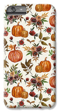 Load image into Gallery viewer, Pumpkin and Fall Flowers Pattern  - Phone Case