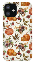 Load image into Gallery viewer, Pumpkin and Fall Flowers Pattern  - Phone Case