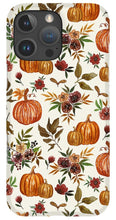 Load image into Gallery viewer, Pumpkin and Fall Flowers Pattern  - Phone Case