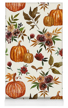 Load image into Gallery viewer, Pumpkin and Fall Flowers Pattern  - Yoga Mat