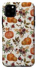 Load image into Gallery viewer, Pumpkin and Fall Flowers Pattern  - Phone Case