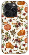 Load image into Gallery viewer, Pumpkin and Fall Flowers Pattern  - Phone Case