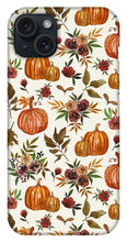 Load image into Gallery viewer, Pumpkin and Fall Flowers Pattern  - Phone Case