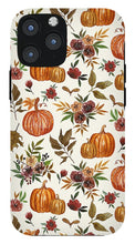 Load image into Gallery viewer, Pumpkin and Fall Flowers Pattern  - Phone Case